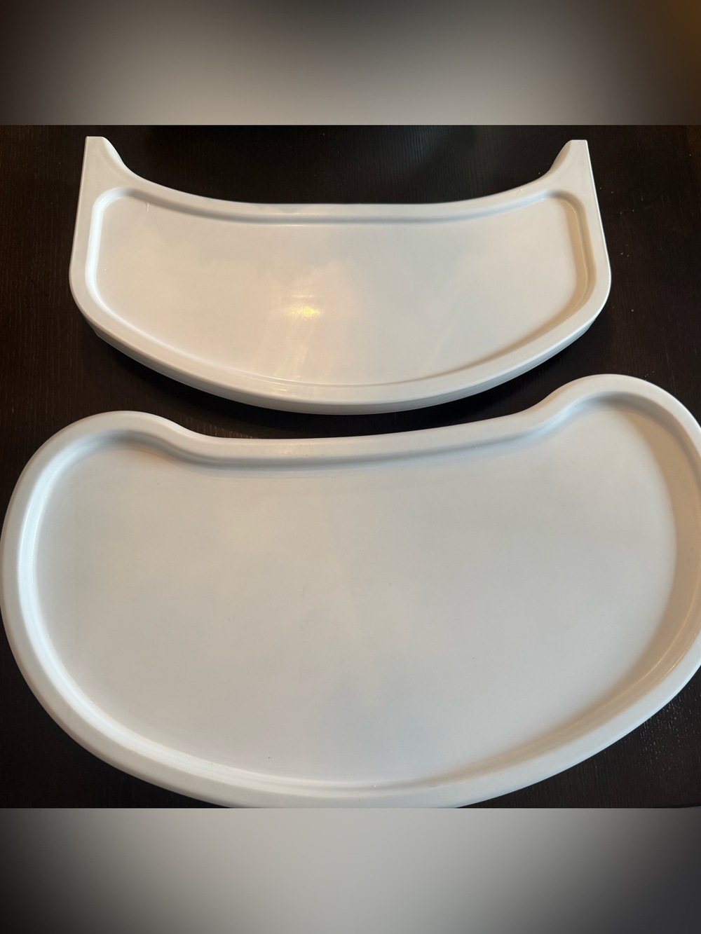 Bloom Fresco High Chair White High Chair Trays - Large and Small Set of 2
